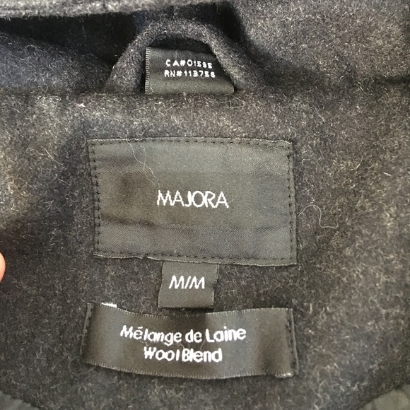 Wool Blend Hooded Pea Coat - Picture 5 of 7